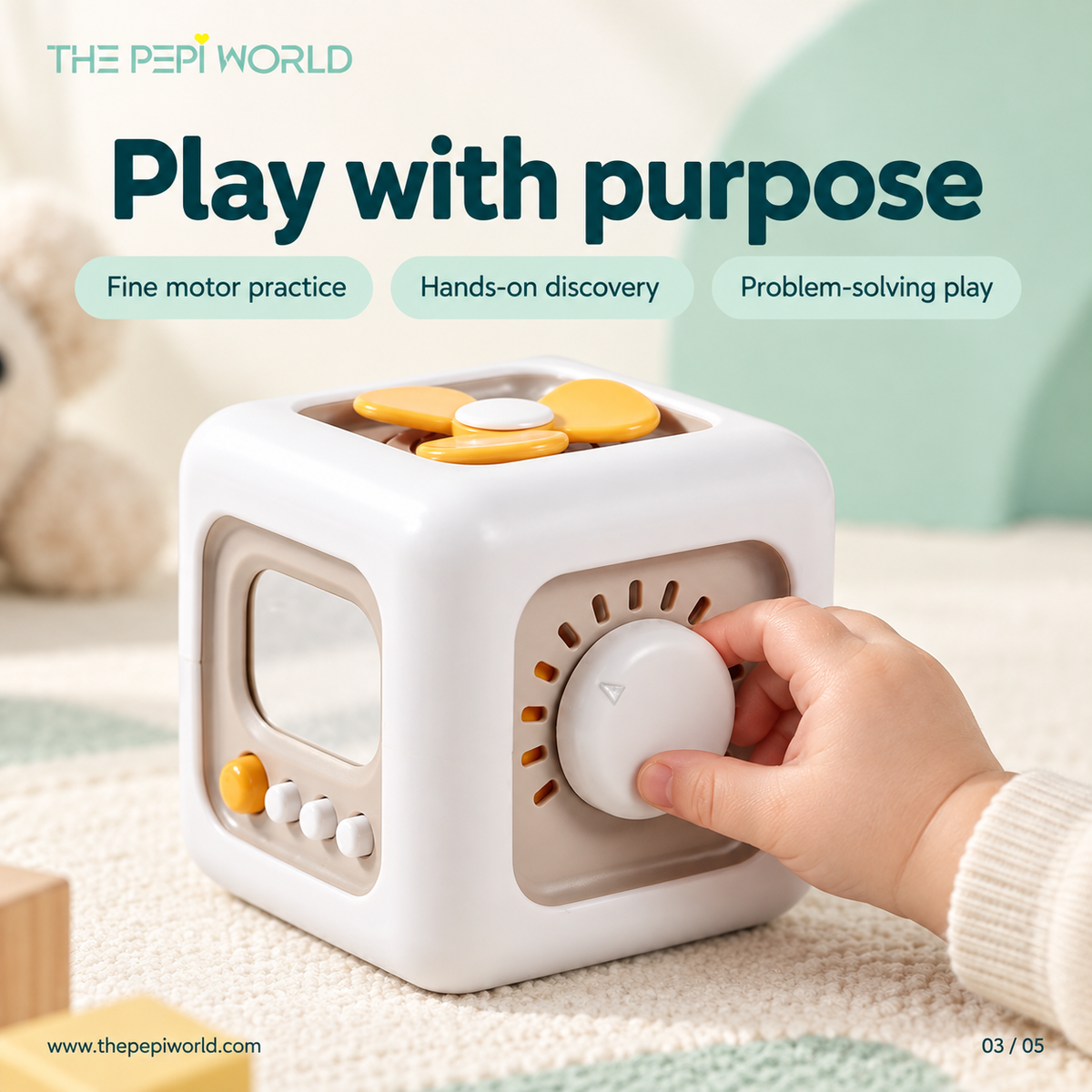 Hexagonal Montessori Busy Ball Cube Toy